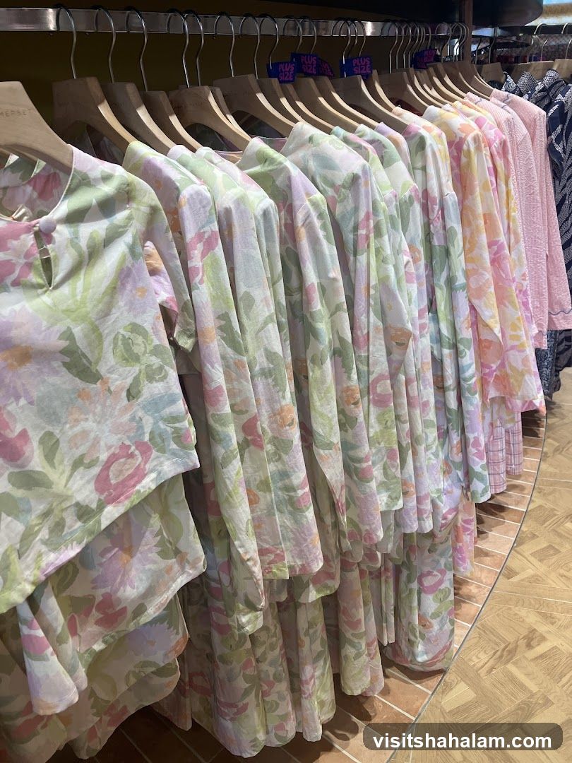 Floral Print Garments on Display
