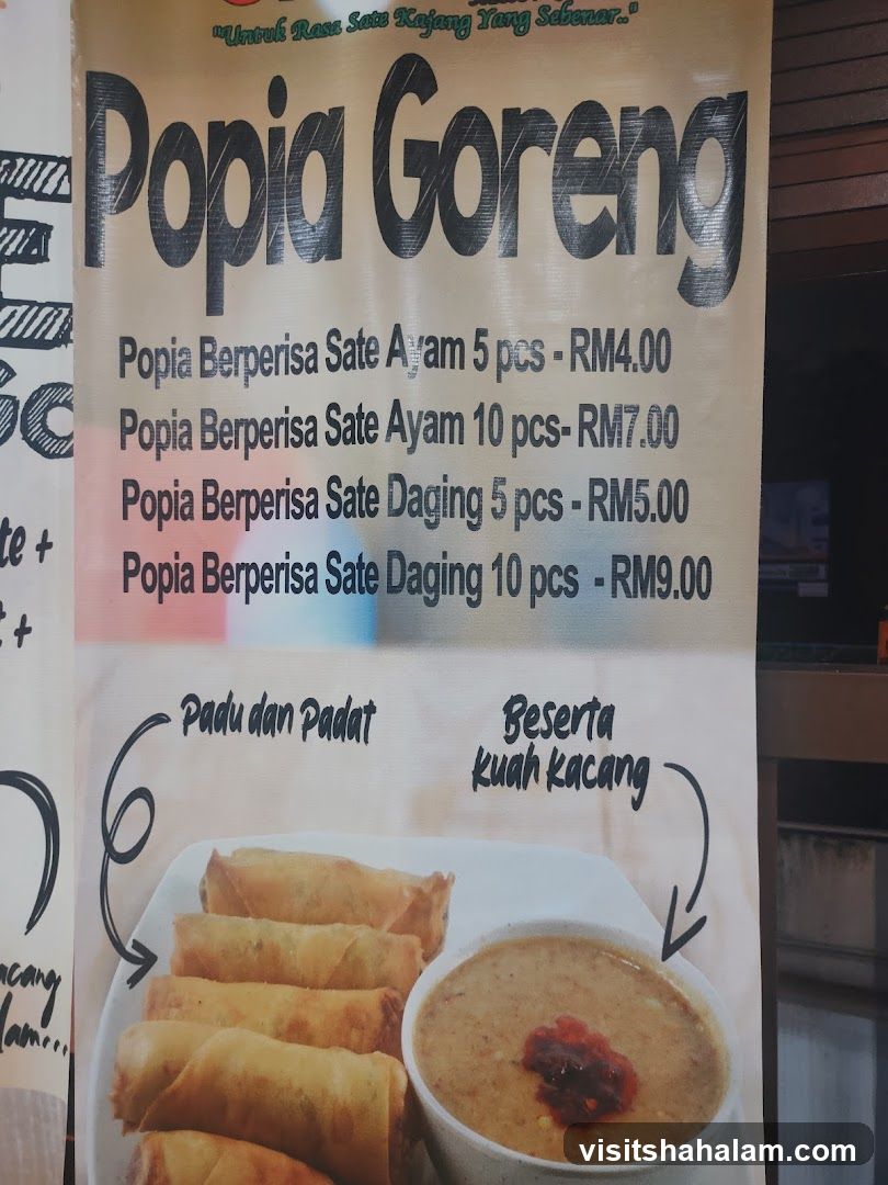 Popia Goreng Menu