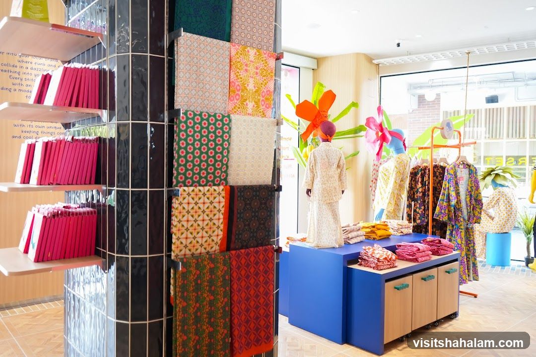 Colorful Fabric and Clothing Display