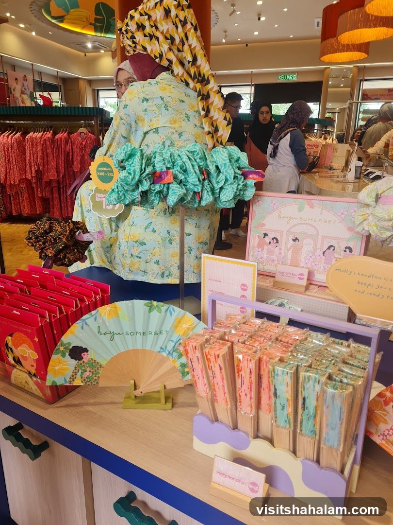 Store Display with Fans and Clothing