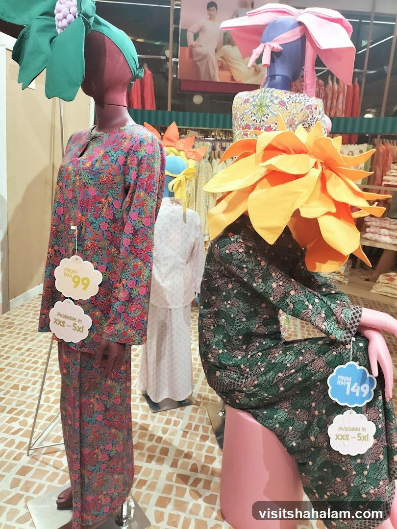 Mannequins in floral outfits