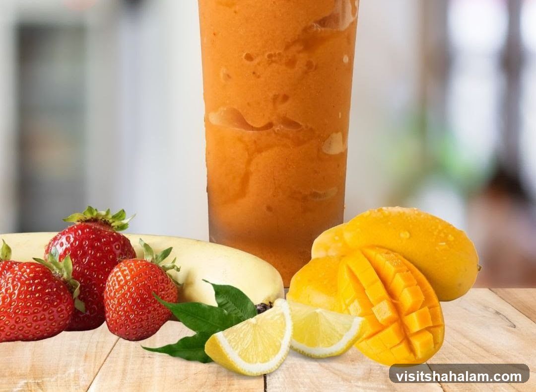Fruit Smoothie with Fresh Fruit