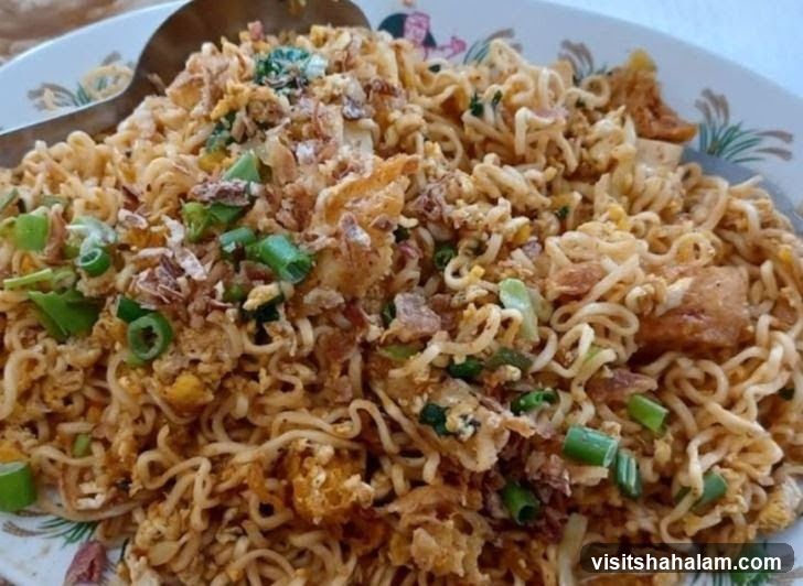 Fried Noodles with Egg and Scallions