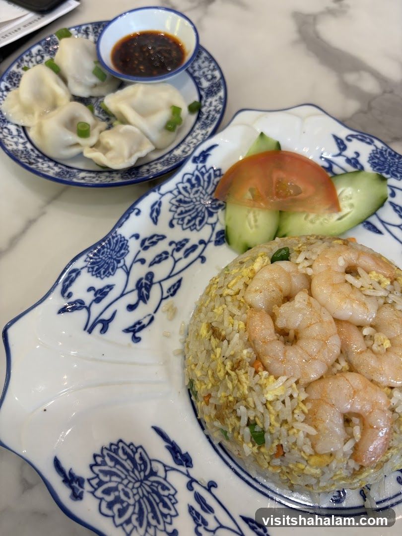 Shrimp Fried Rice and Dumplings