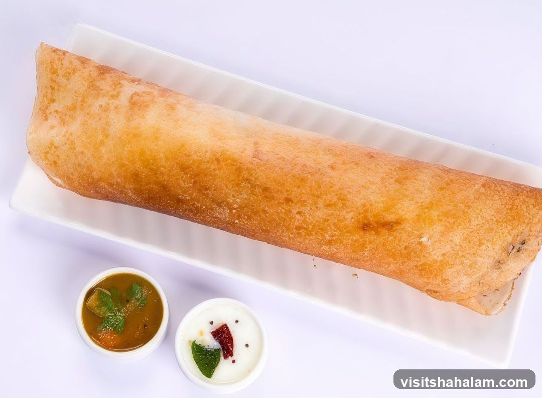 Dosa with Sambar and Chutney