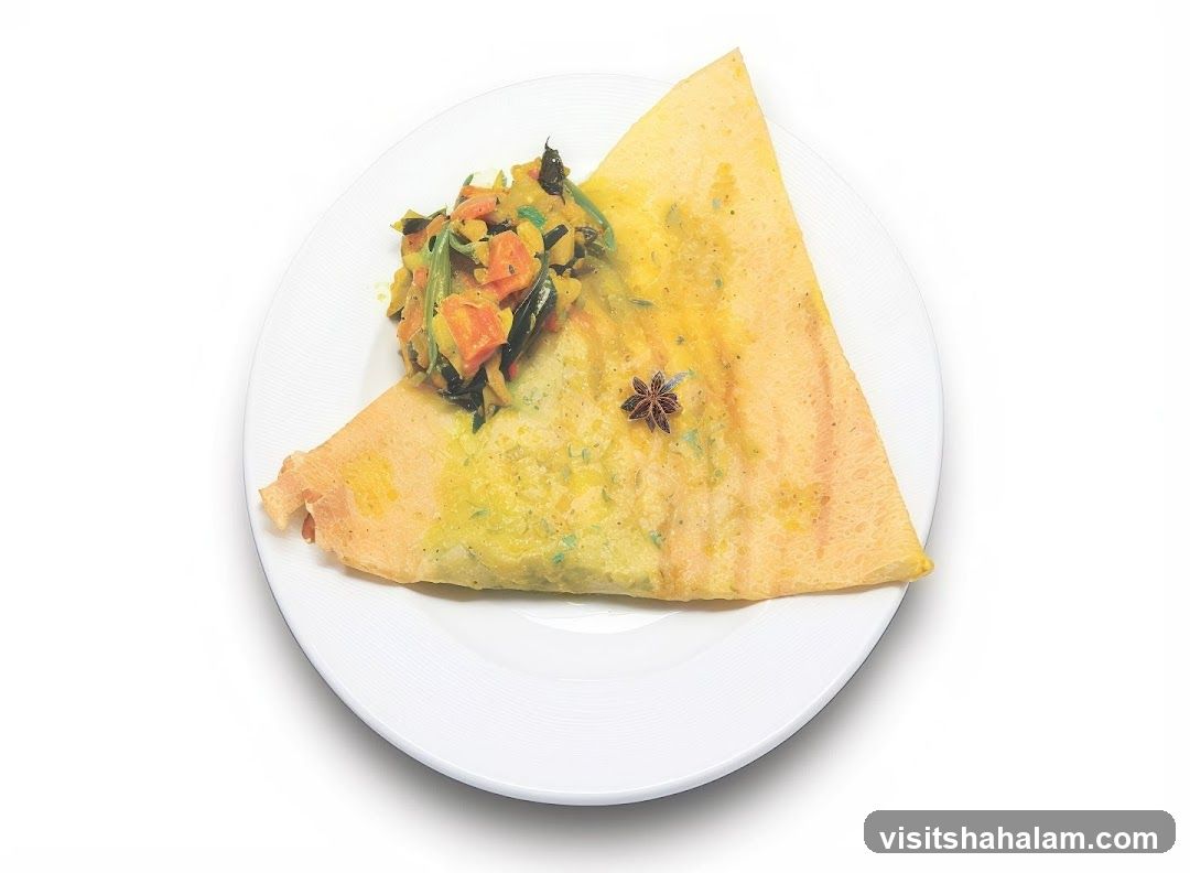 Dosa with Vegetable Filling