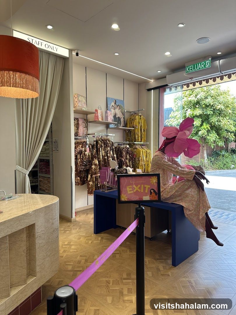 Store Interior with Mannequin and Clothing Racks
