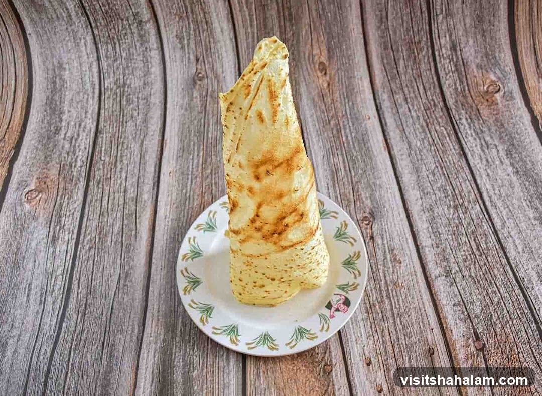 Rolled Crepe on a Plate