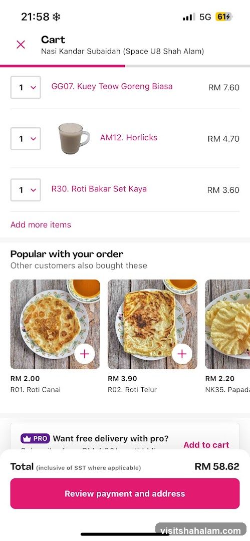 Food Order Cart