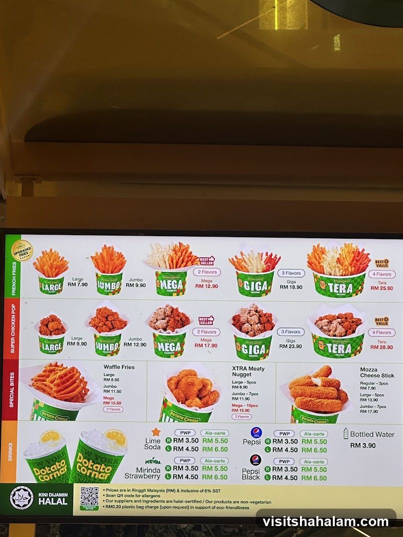 Potato Corner Menu