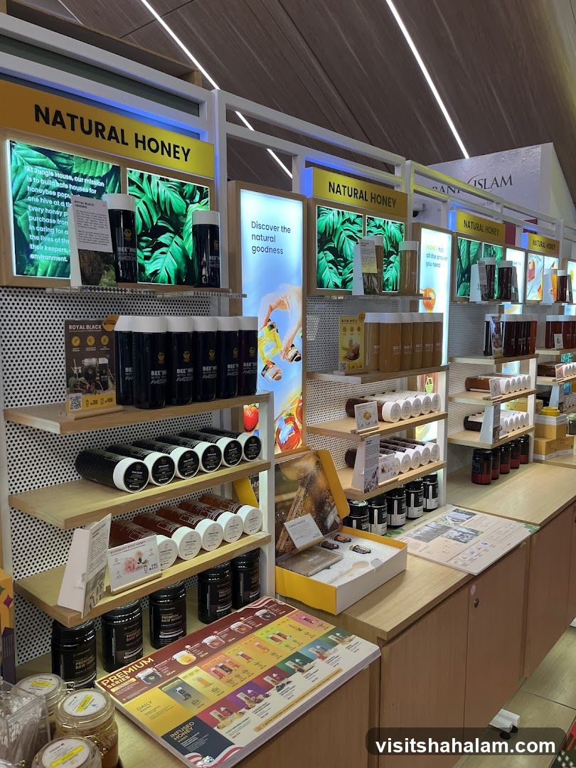 Honey products display