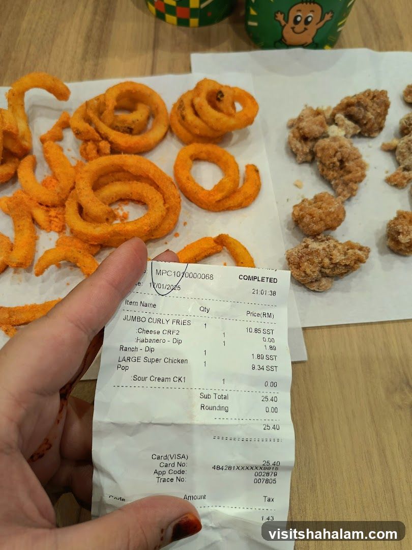 Receipt with Food