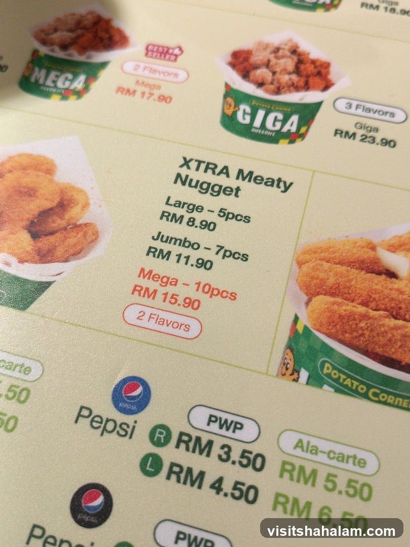 Potato Corner Menu