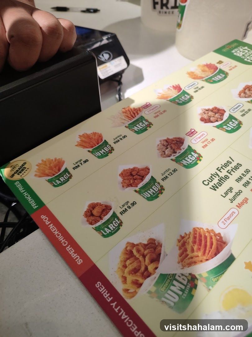 Potato Craving Menu