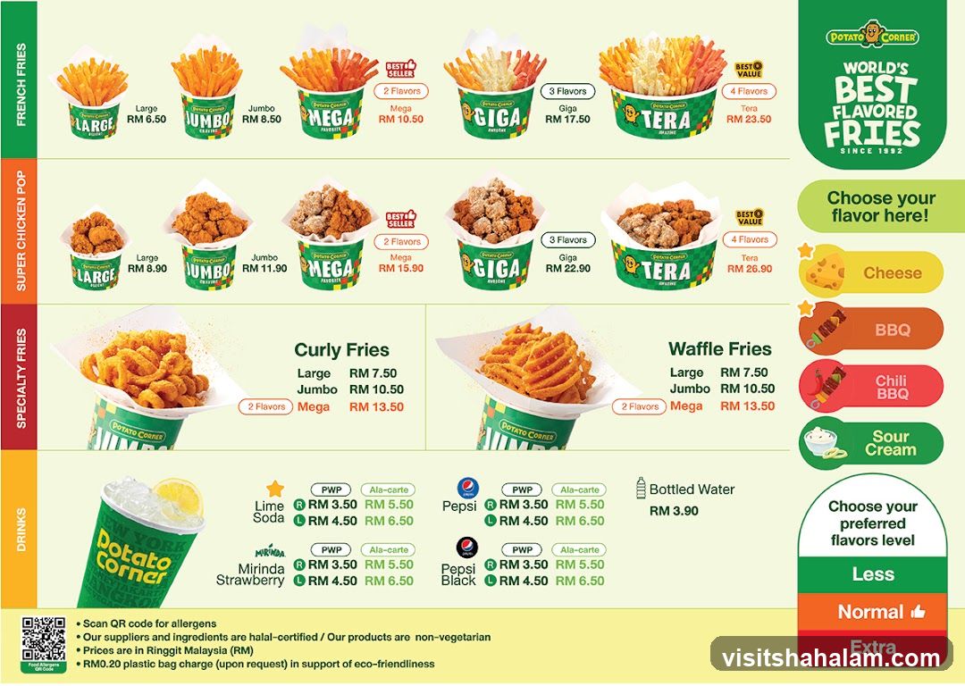 Potato Corner Menu