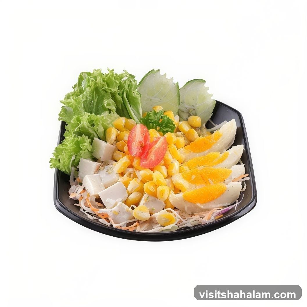 Salad with Corn and Orange Slices
