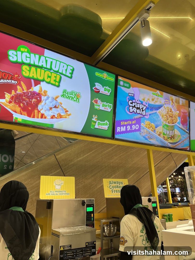 Potato Corner Menu Displays