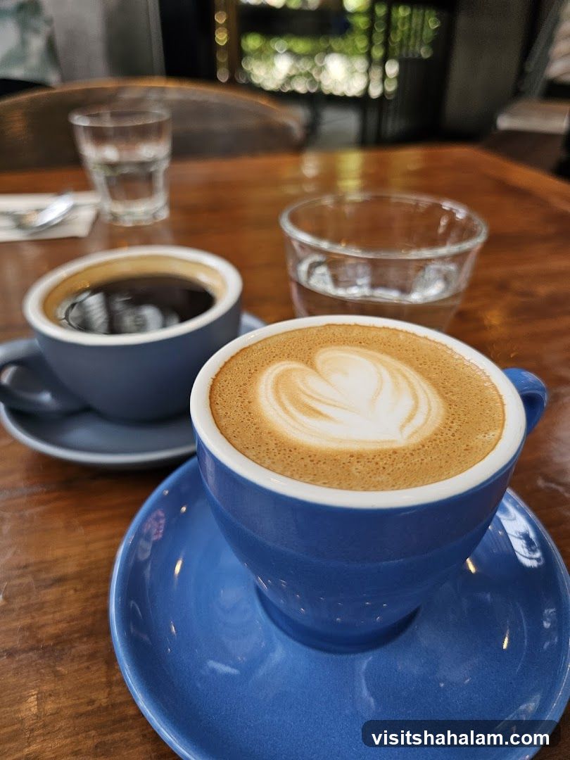 Coffee and Water on a Table