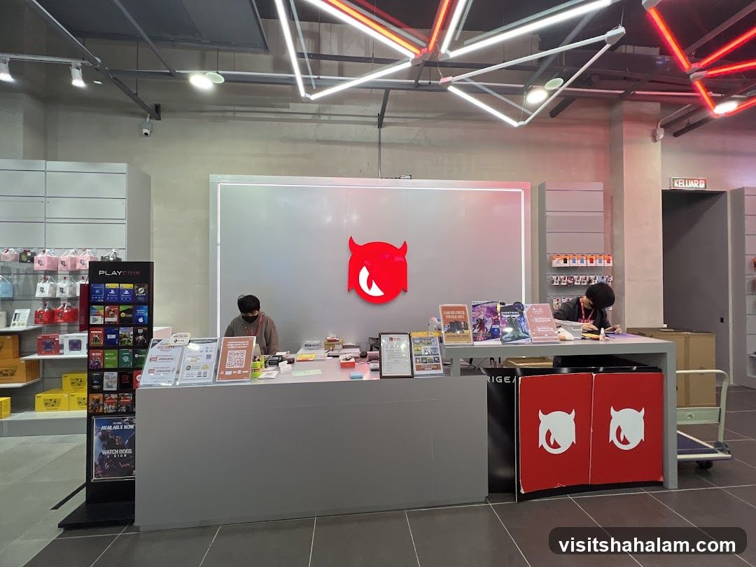 Store Counter with Gaming Merchandise