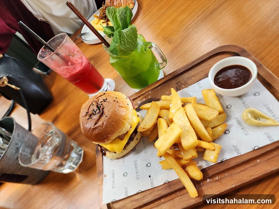 Burger and Fries Meal