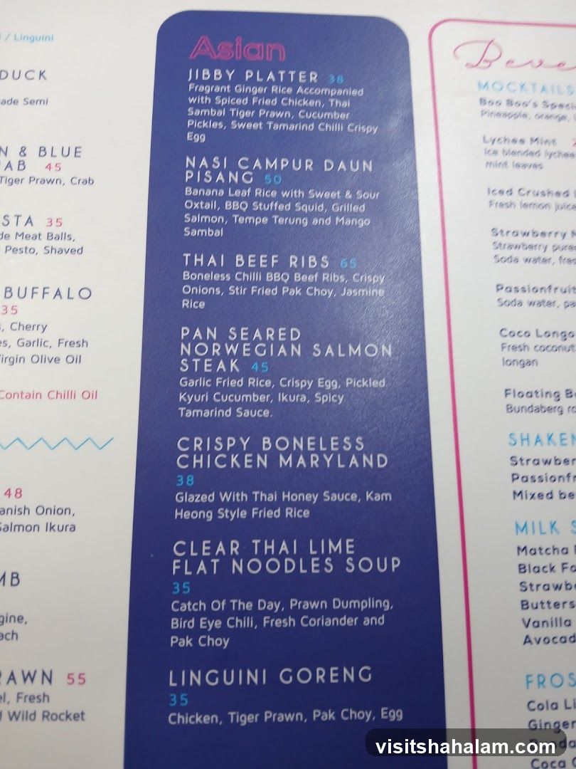 Asian Menu