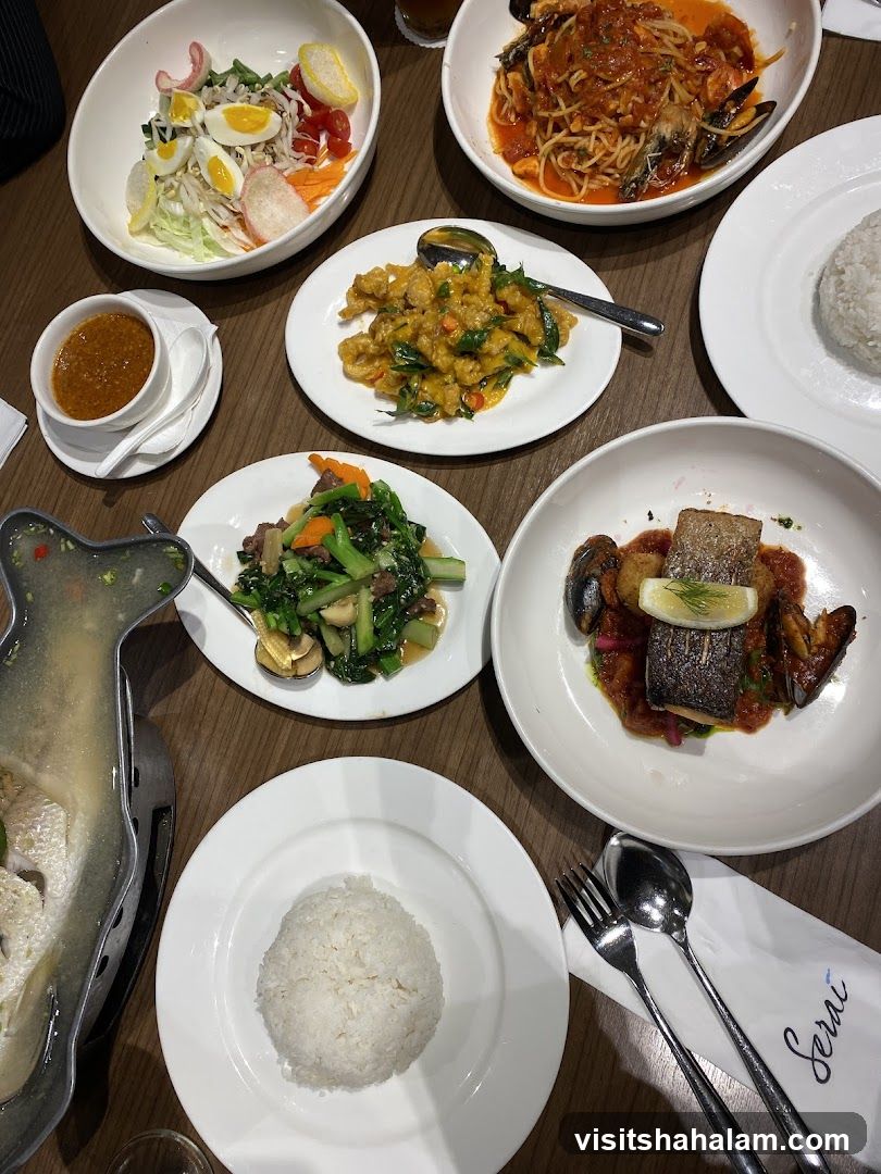 Table with various dishes