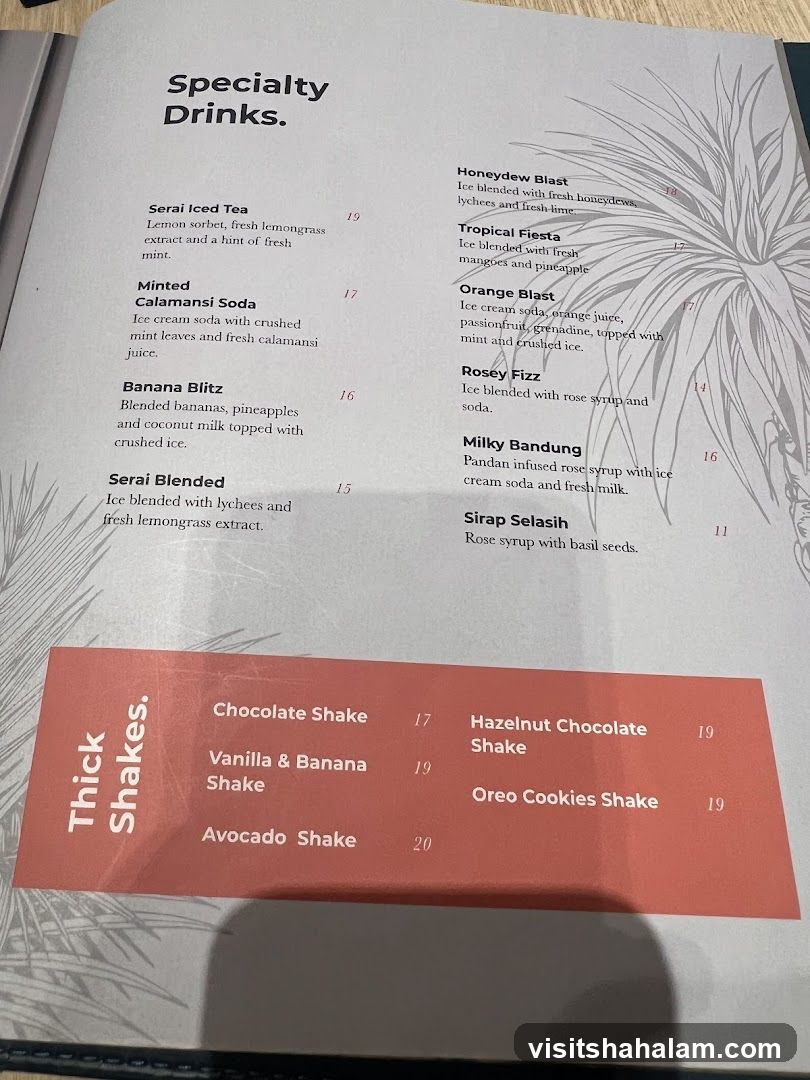 Specialty Drinks.