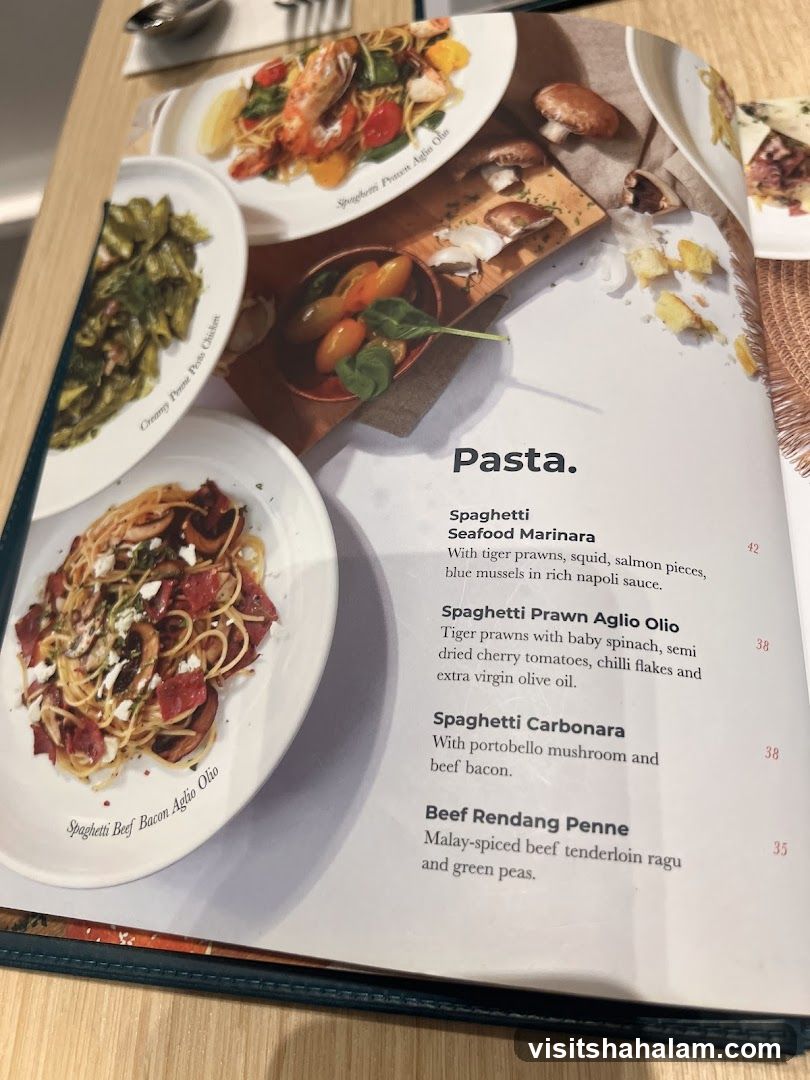 Pasta Menu
