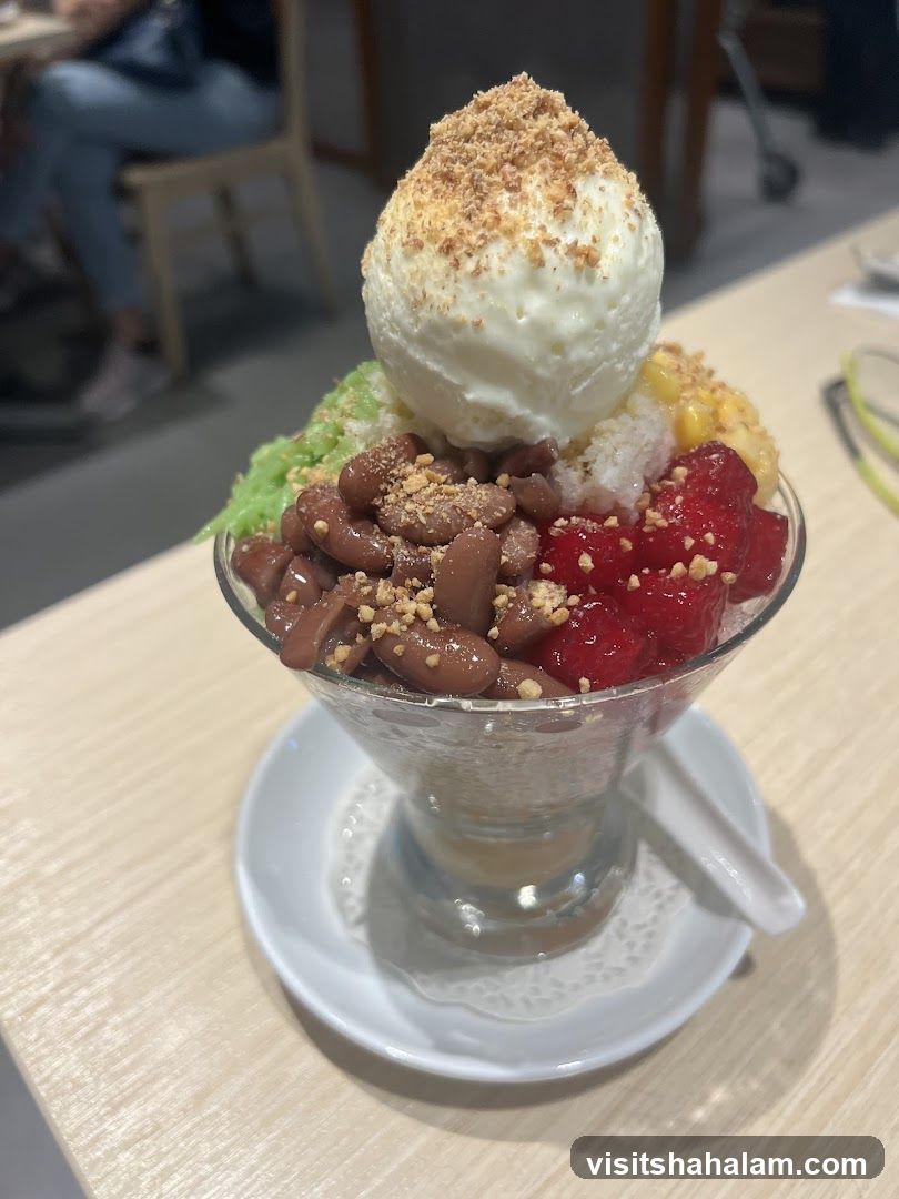 Dessert with Ice Cream and Toppings
