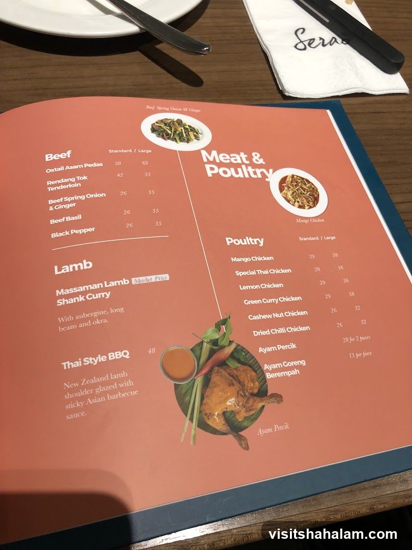 Meat & Poultry Menu