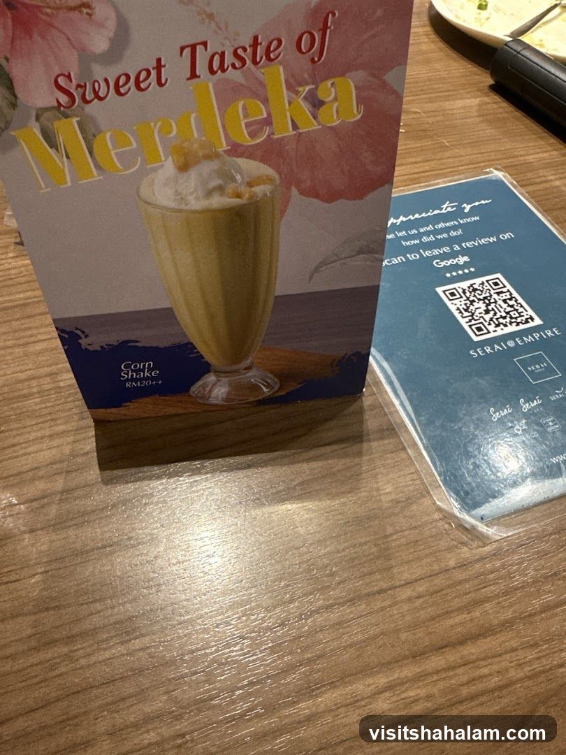 Sweet Taste of Merdeka Corn Shake