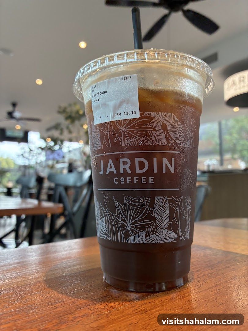 Iced Americano at Jardin Coffee