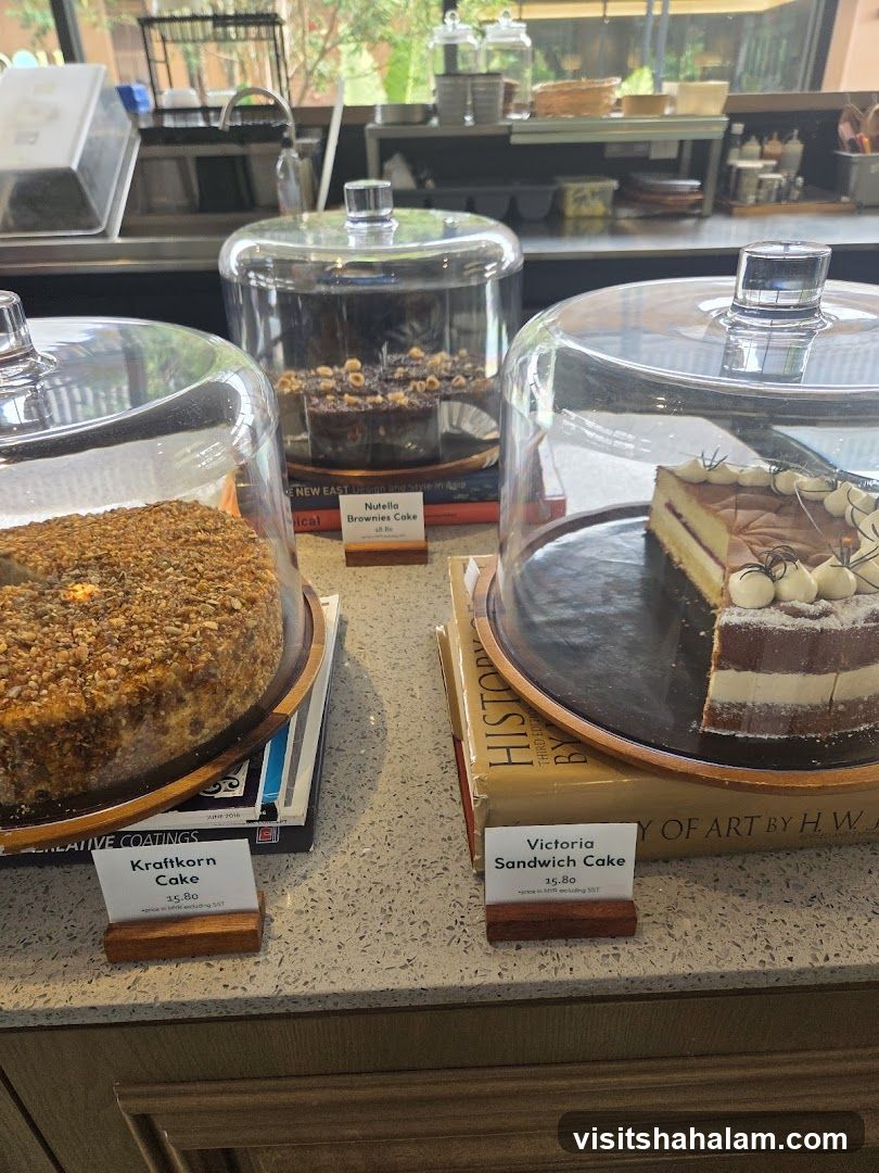 Cakes on display