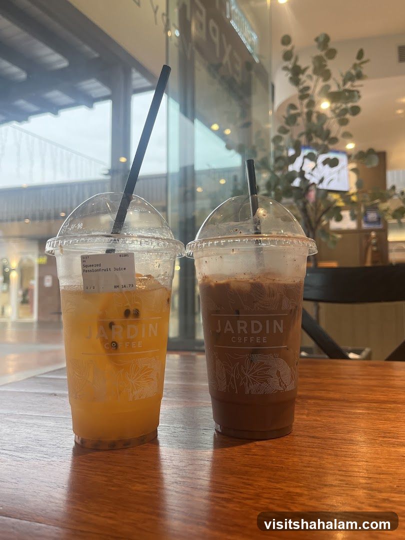 Two Iced Drinks at Jardin Coffee