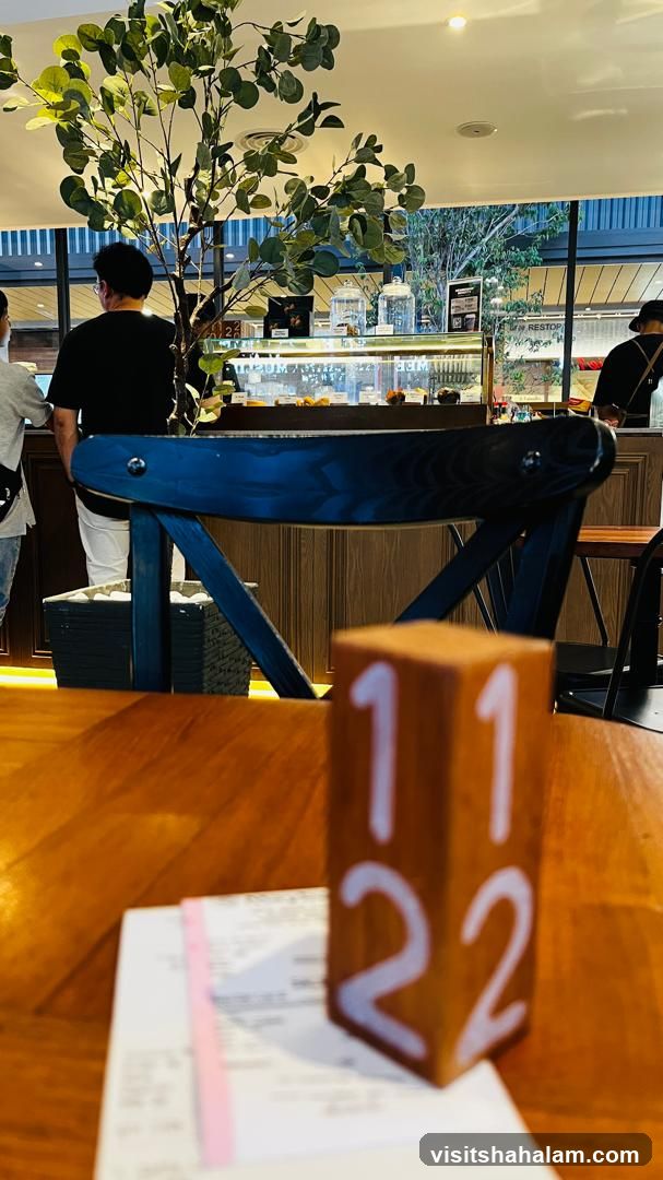 Cafe Interior with Table Number