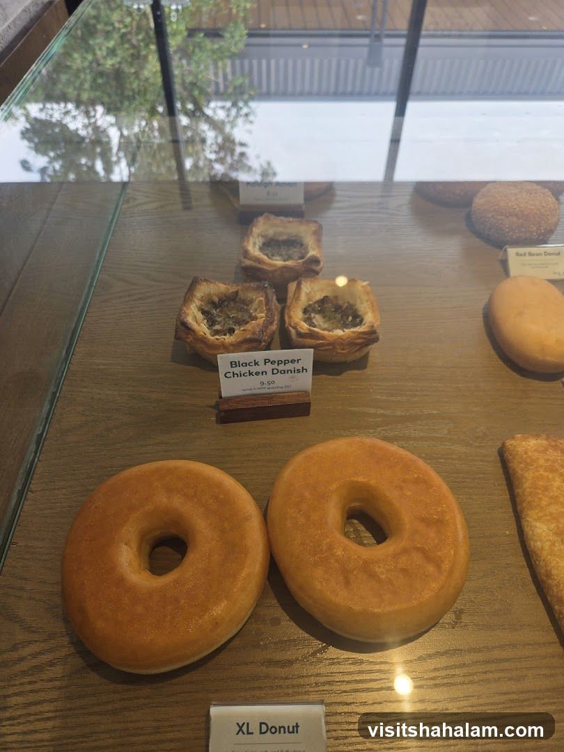 Pastries in a Display Case