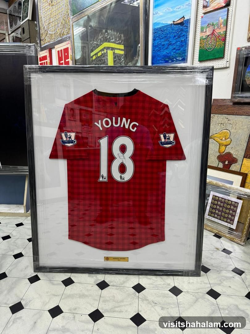 Framed Ashley Young Jersey