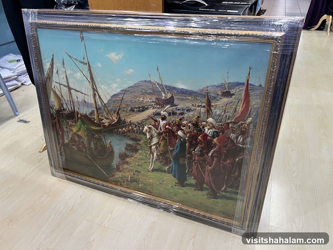 Framed Painting of a Historical Scene