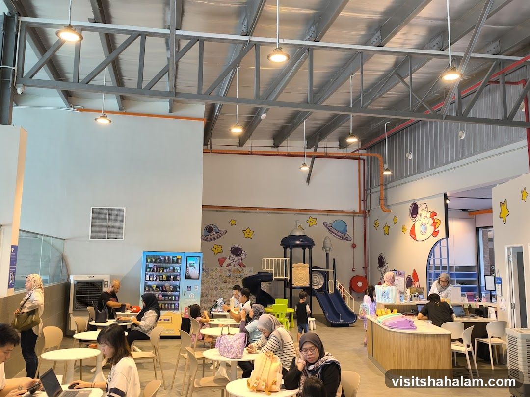 Indoor play area with seating