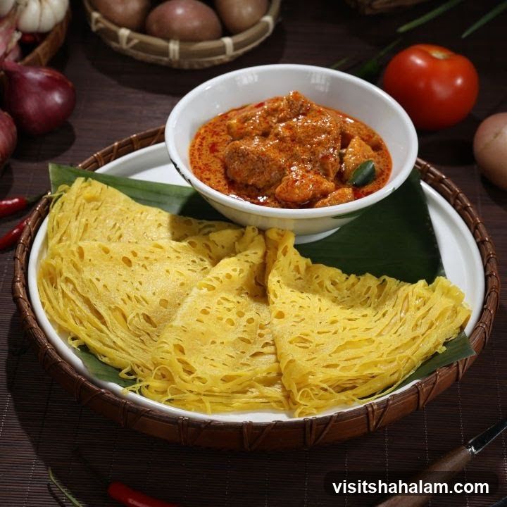 Roti Jala with Curry