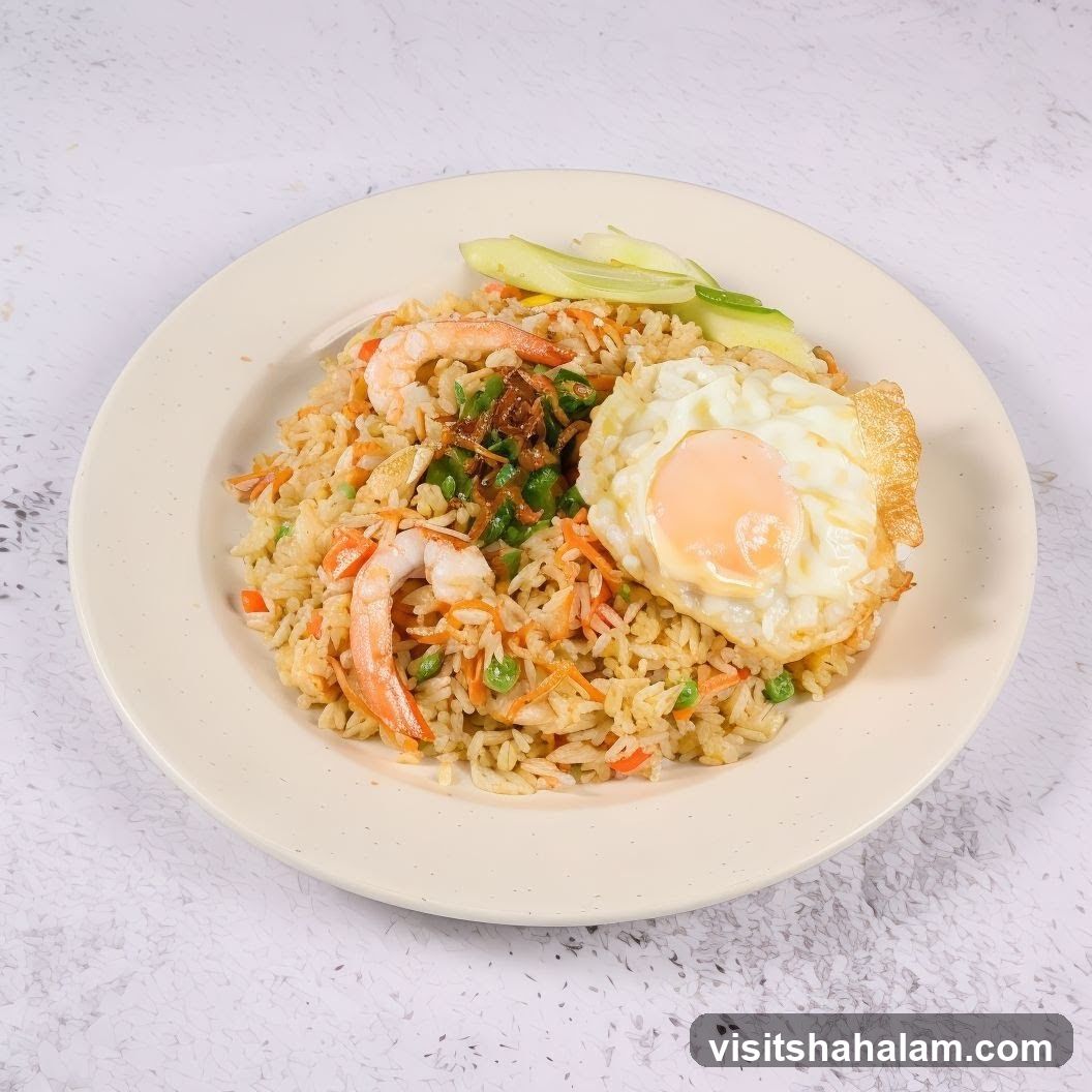 Shrimp Fried Rice with Fried Egg