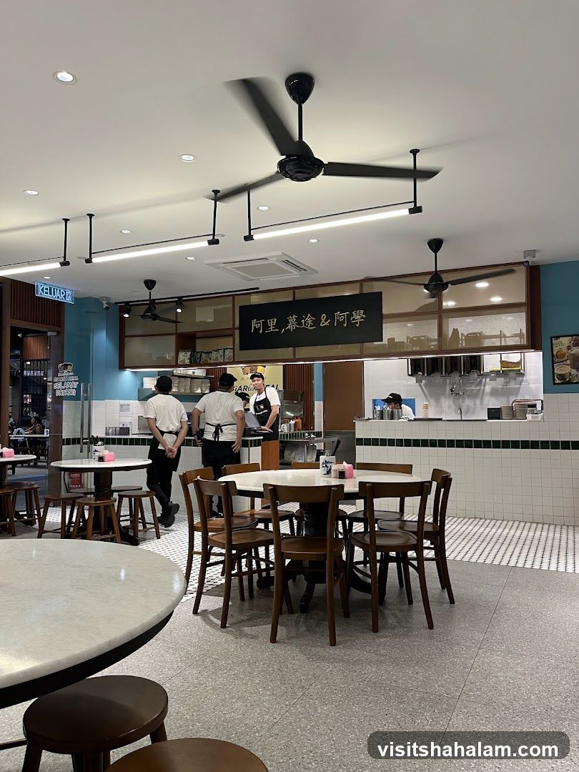 Restaurant Interior with Staff and Tables