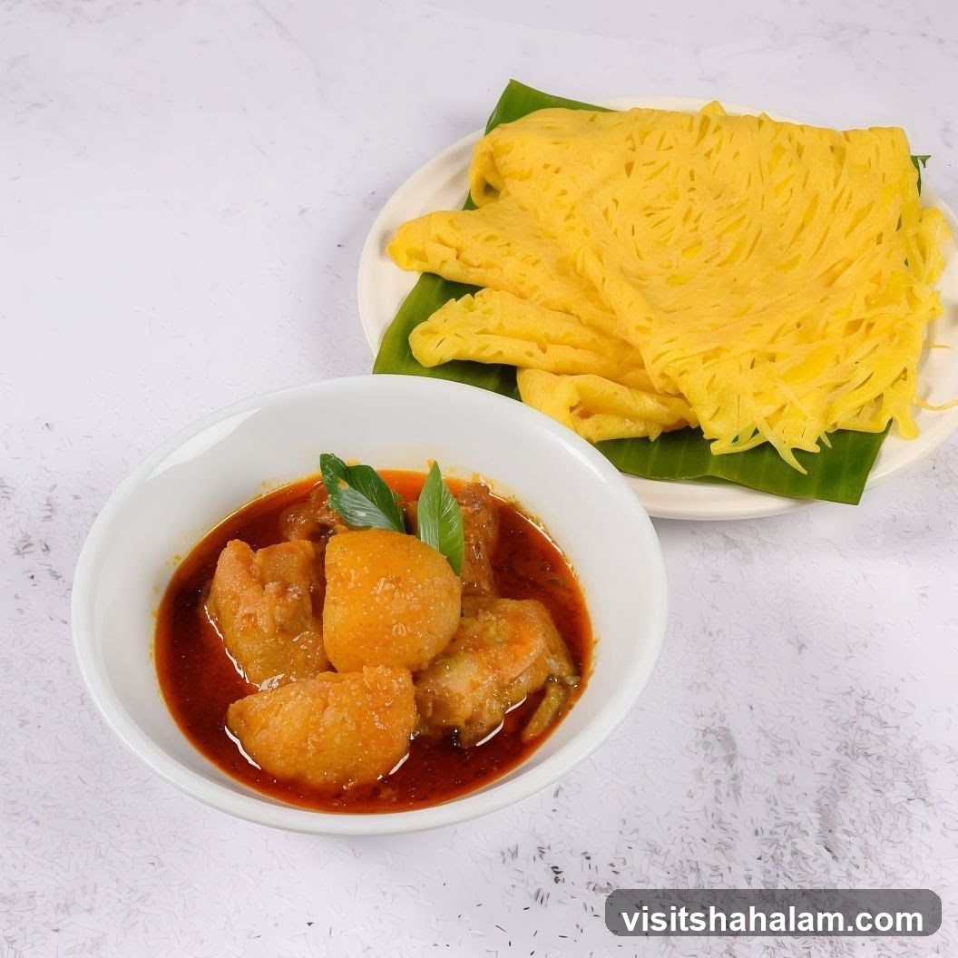 Chicken Curry with Roti Jala