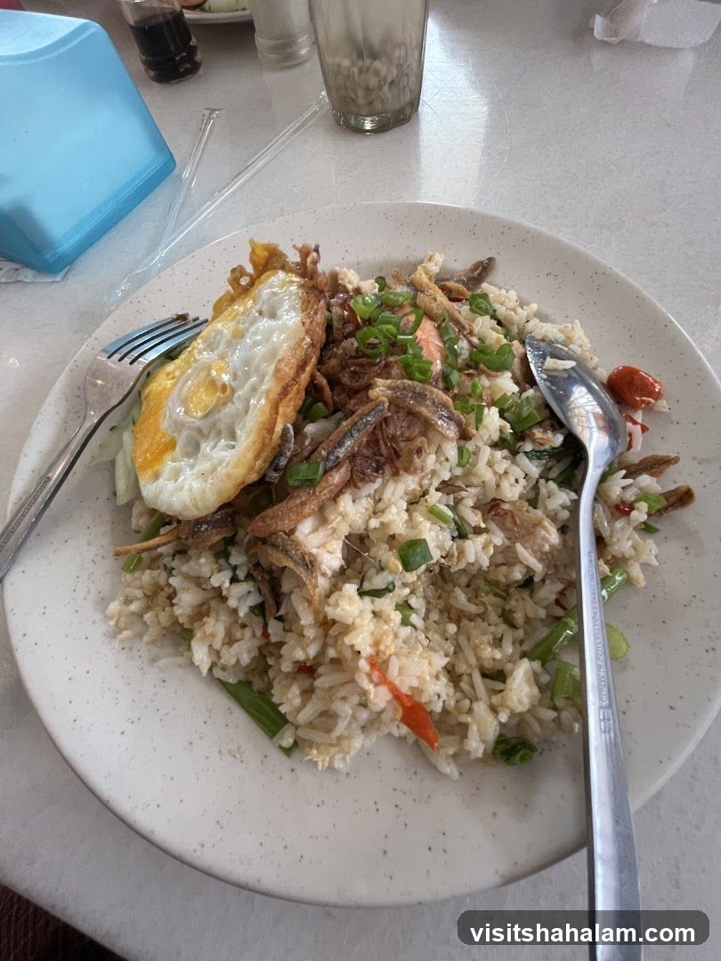 Fried Rice with Fried Egg and Anchovies