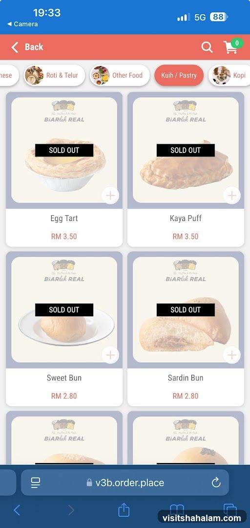 Kuih / Pastry Menu