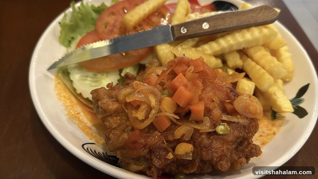 Fried Chicken with Fries and Salad