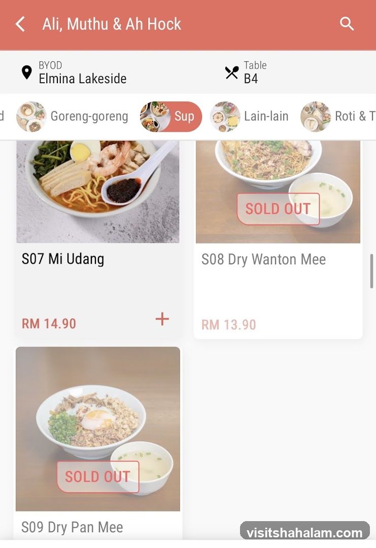 Menu Items