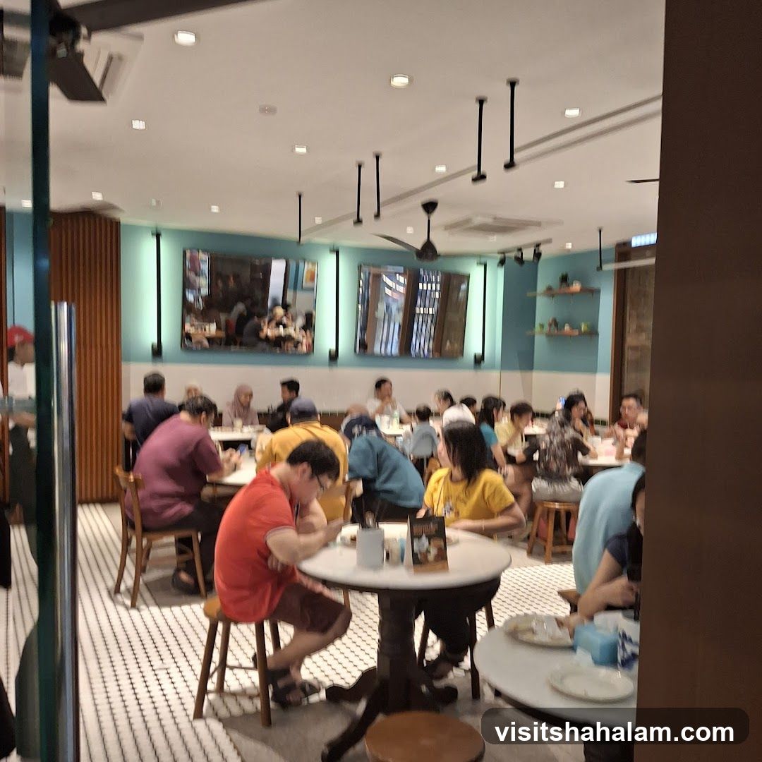 Restaurant Interior with Patrons