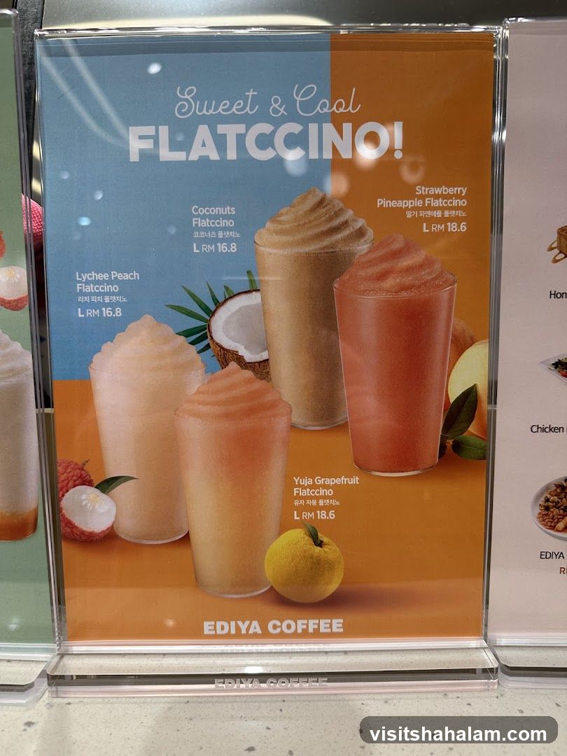 FLATCCINO! Menu
