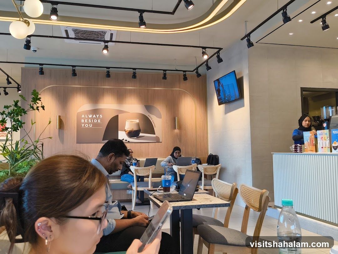Cafe Interior with Patrons